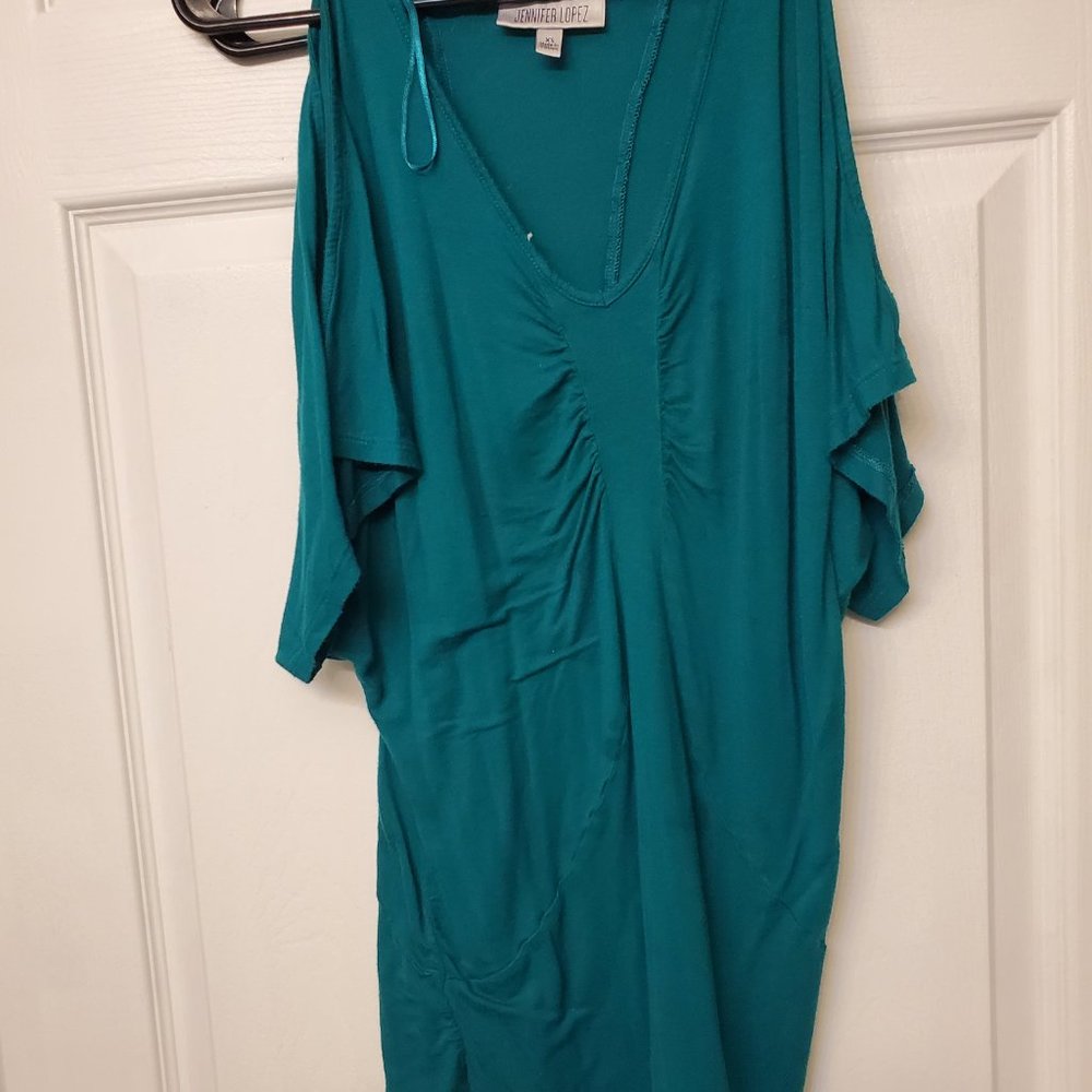 Cold Shoulder Jennifer Lopez long TShirt